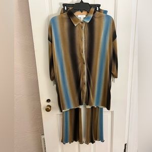 Top shop Plisse Co-ord Set